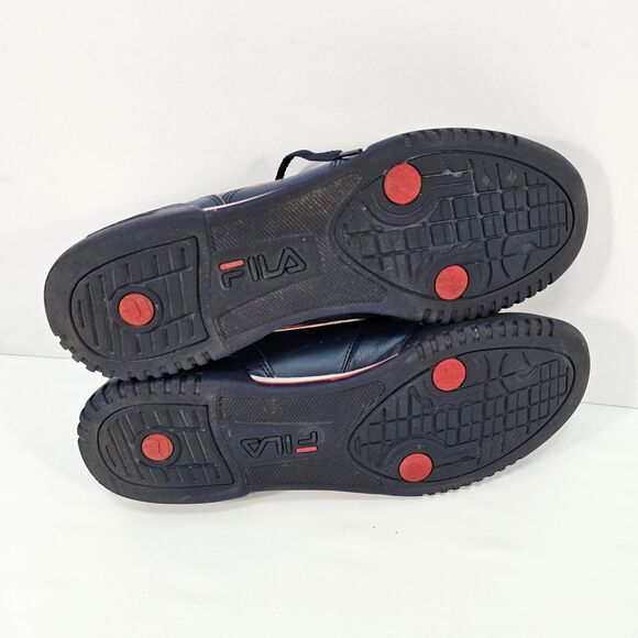 Fila Men's Original Fitness Lea Classic Sneakers Navy/White/Red US Size 11.5 - Picture 4 of 7